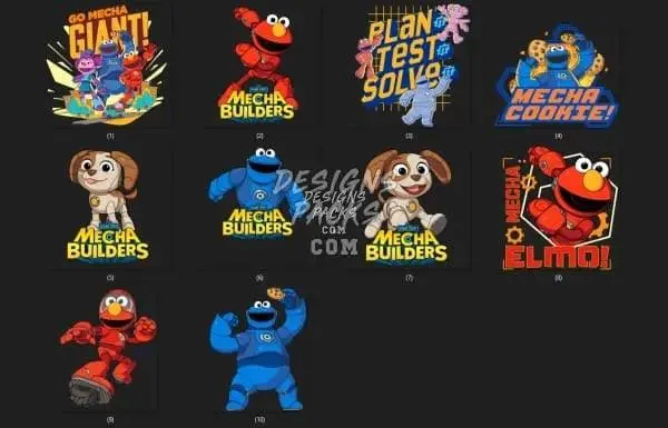 10 Cartoon Designs Bundle PNG