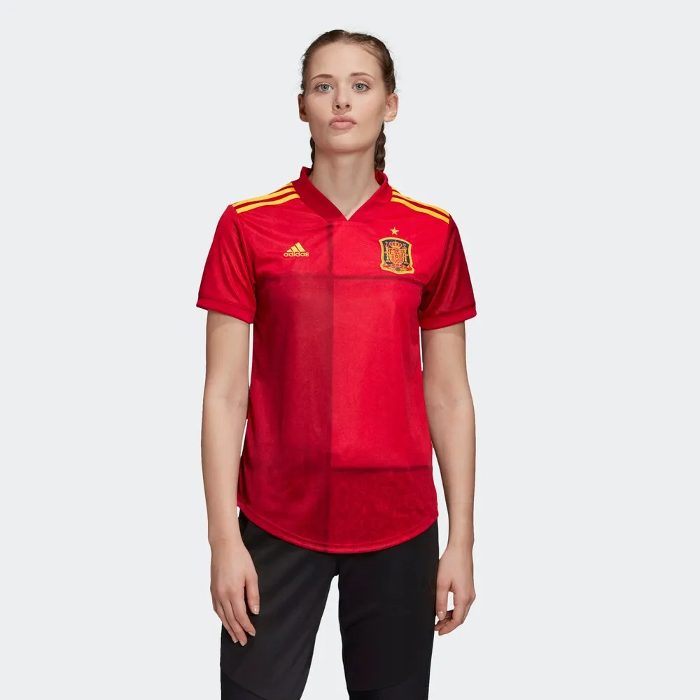 Adidas FEF Spanien Home EM 2020 Jersey Neon Red