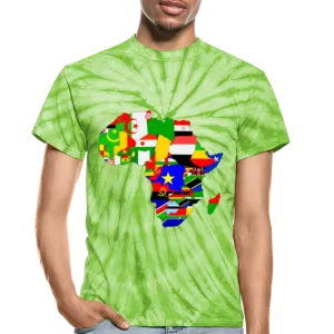 African Flags Unisex Tie Dye T-Shirt