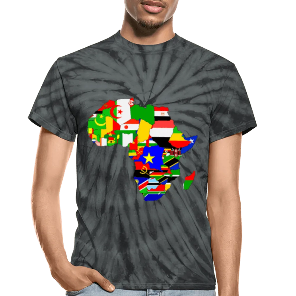 African Flags Unisex Tie Dye T-Shirt