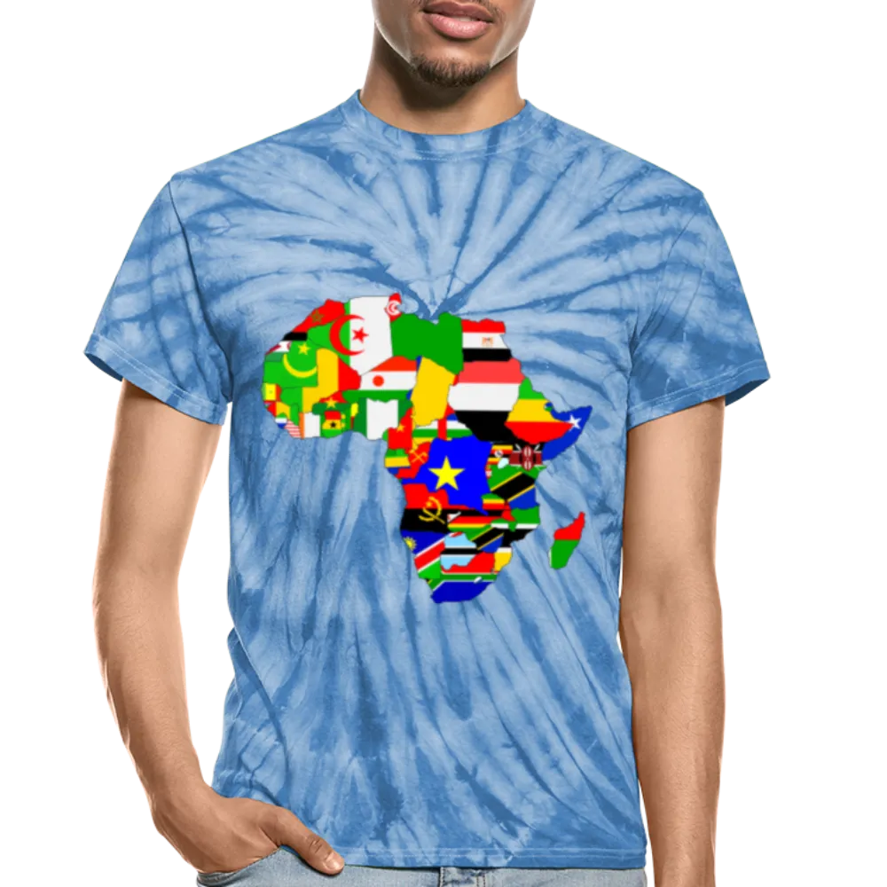 African Flags Unisex Tie Dye T-Shirt