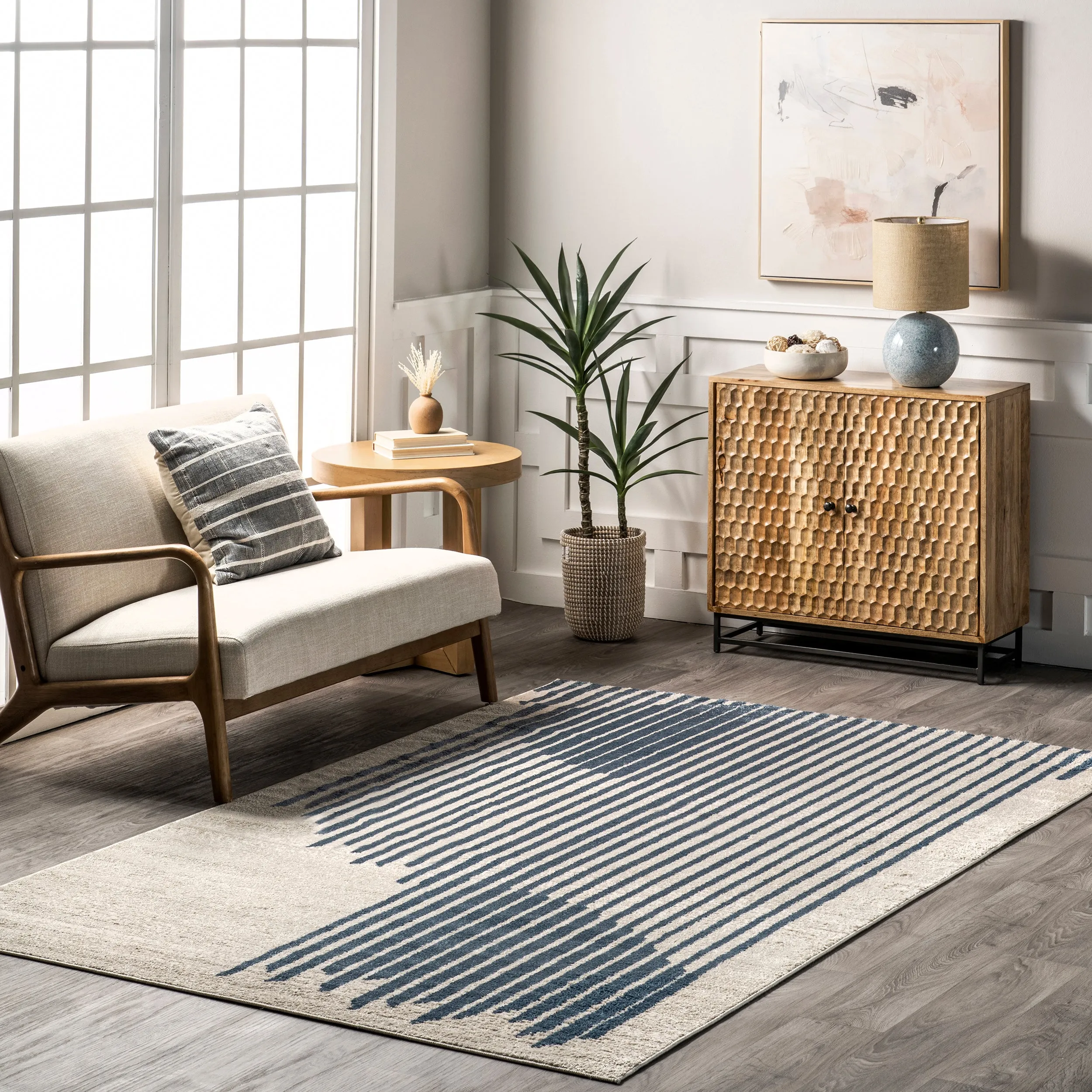 Aurelia Modern Striped Area Rug