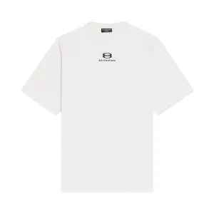 Balenciaga Large Fit T-Shirt 'Chalky White/Black', white