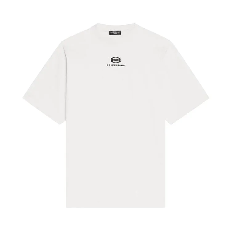 Balenciaga Large Fit T-Shirt 'Chalky White/Black', white