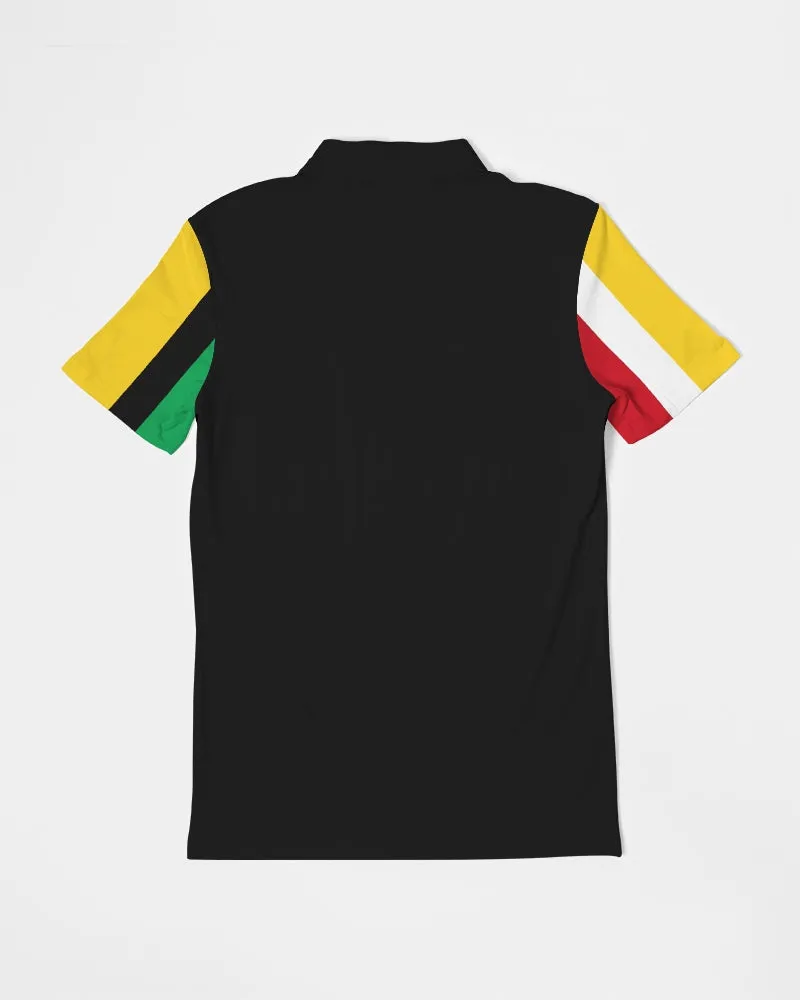Black Guyanese Swag™ Men's Slim Fit Short Sleeve Polo