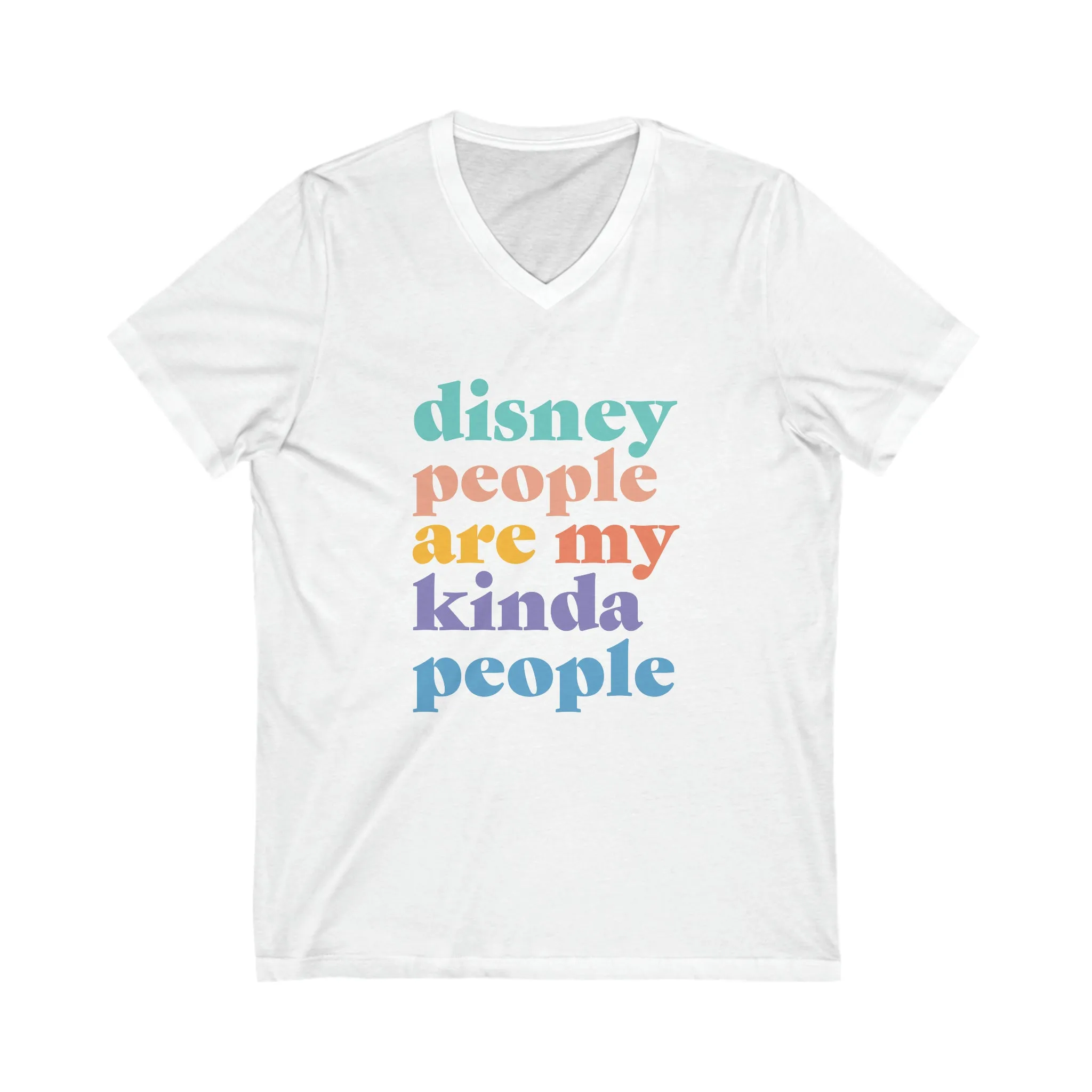 Disney People Are My Kinda People -  Unisex Short Sleeve V-Neck Tee