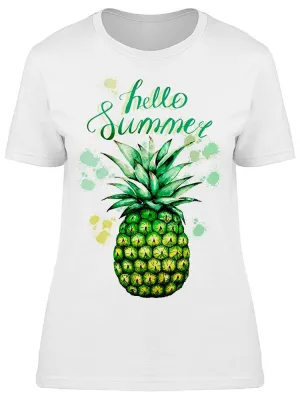 Drawing Pineapple Splashes Tee Women's -Image by Shutterstock