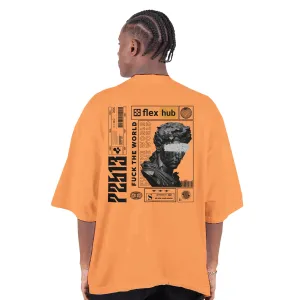 Flex Hub Men's Oversized Drop-Shoulder Crewneck T-Shirt
