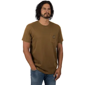 FXR  Mens Bronze Work Pocket Premium T-Shirt Tee Short Sleeved Woven Label Logos