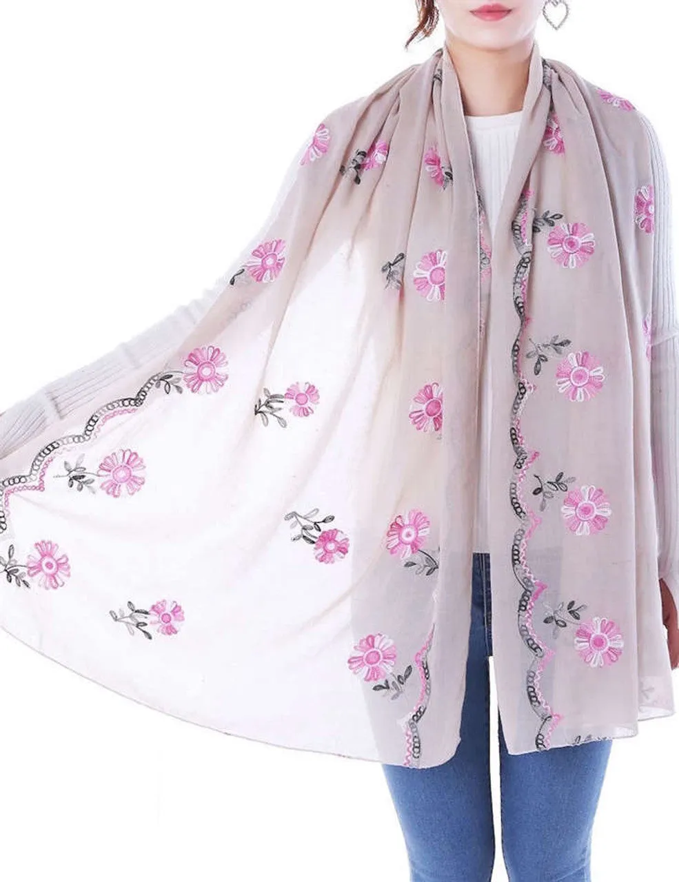 Garden Embroidery Hijabs  