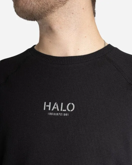 Halo Waffle Tee - Black