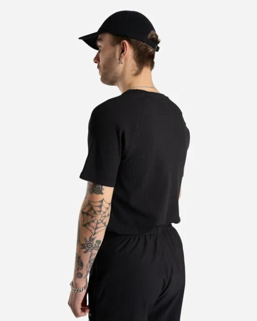 Halo Waffle Tee - Black