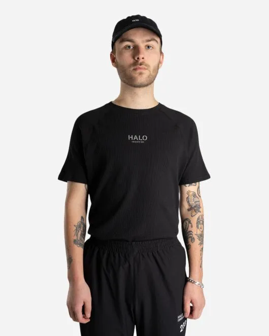 Halo Waffle Tee - Black