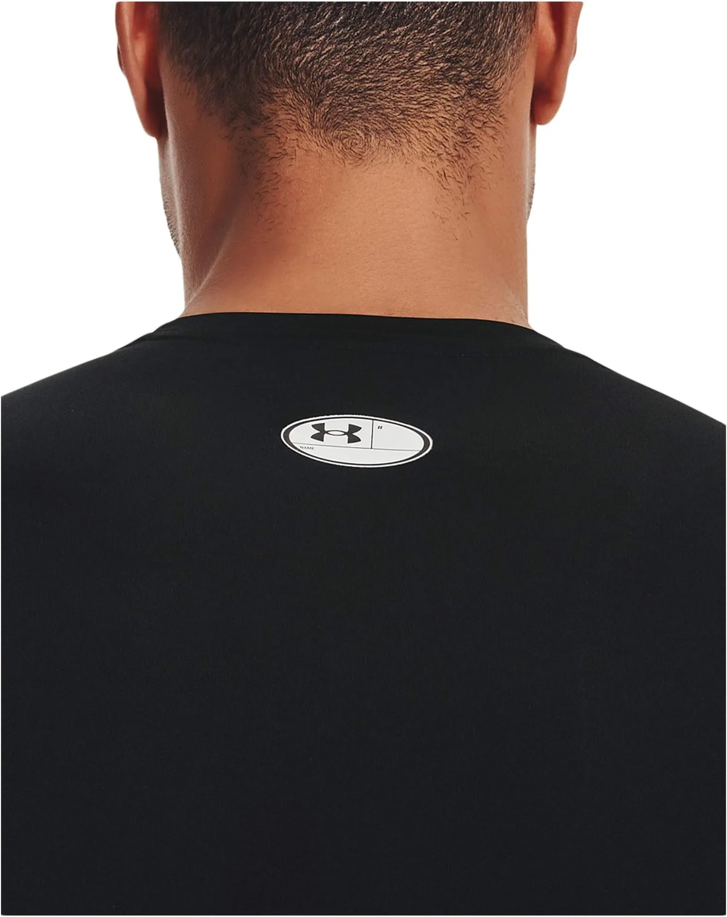 Heatgear Armor Under Armor Compression Long Sleeve, Black/White