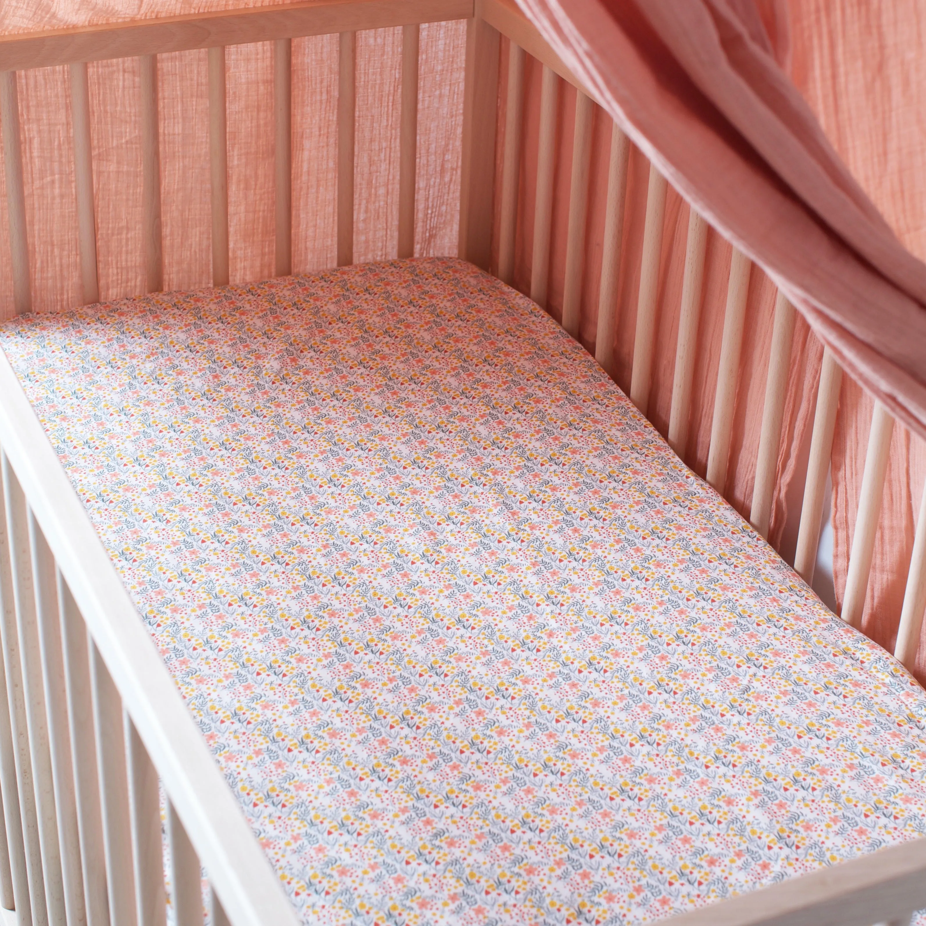 Hero Cotton Cot Sheets - Little Flower - 2 Pack