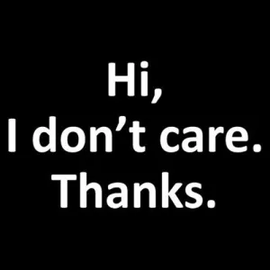 Hi I Don't Care Thanks