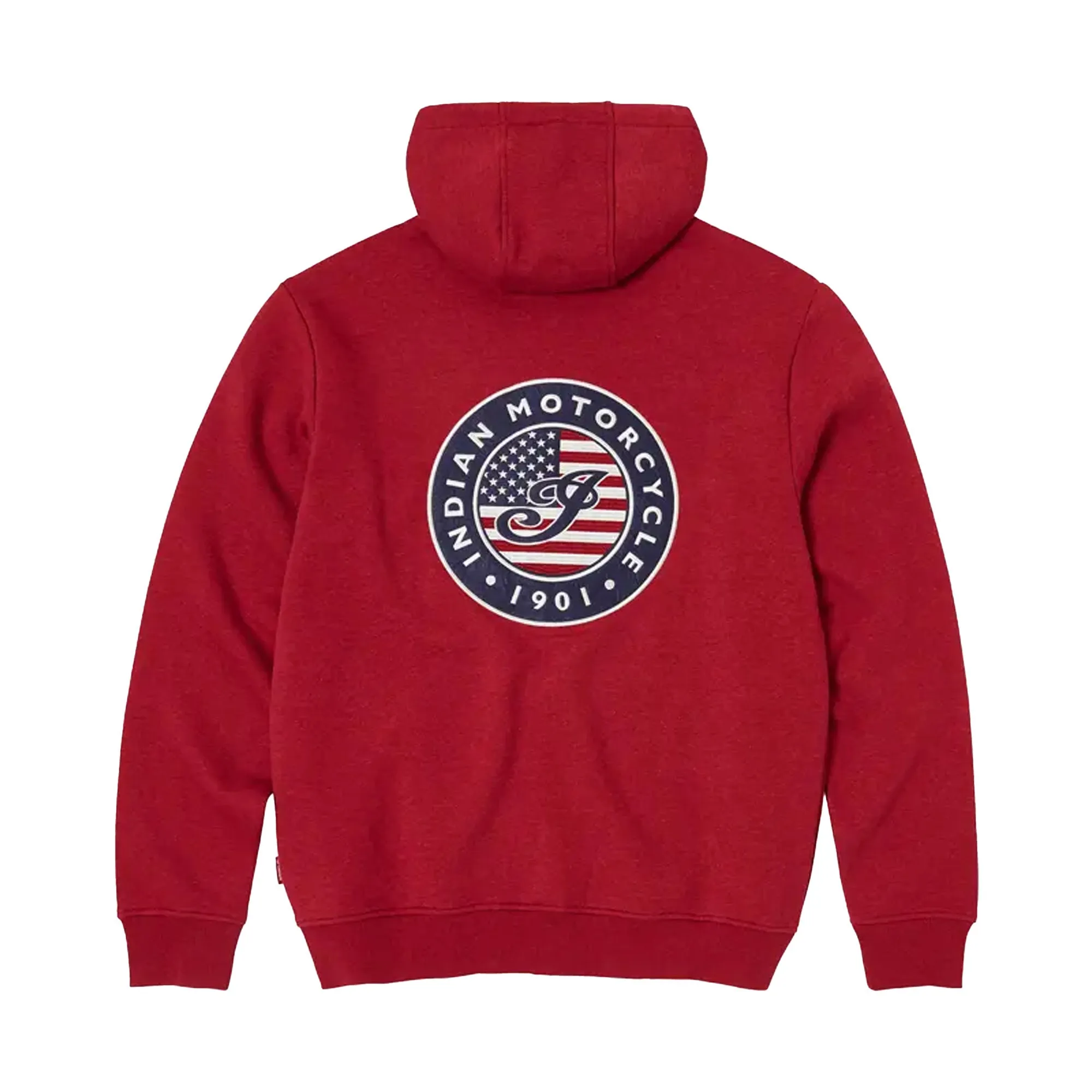 Indian Motorcycle Mens USA Flag Hoodie Red
