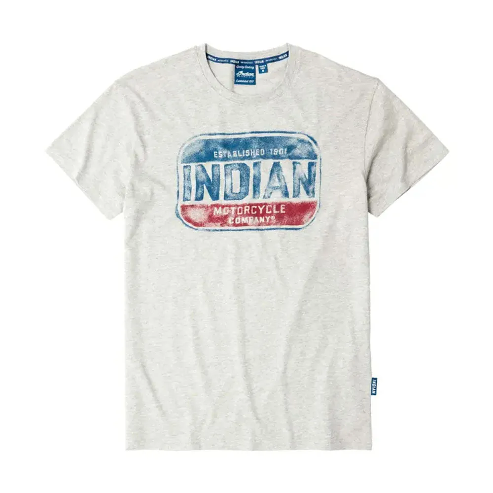 Indian Motorcycle  Polaris Mens Indian Sign T-Shirt Tee Soft Lightweight Comfortable Grey