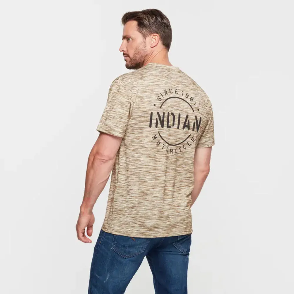 Indian Motorcycle  Polaris Mens Stencil Block Icon T-Shirt Tee Soft Lightweight