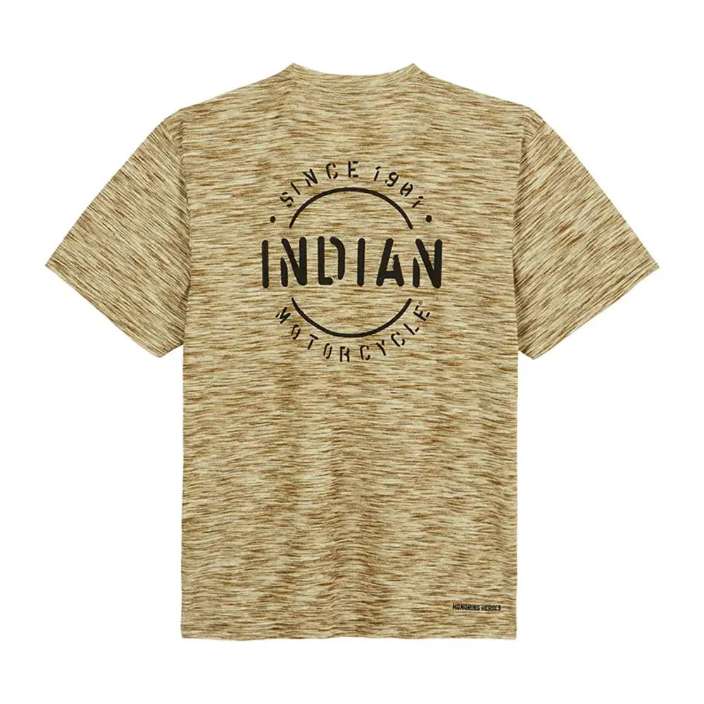 Indian Motorcycle  Polaris Mens Stencil Block Icon T-Shirt Tee Soft Lightweight