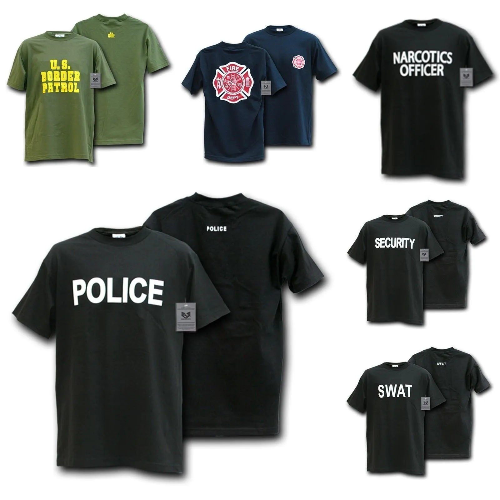 Law Enforcement Police Swat Security Narcotics Fire Department T-Shirts