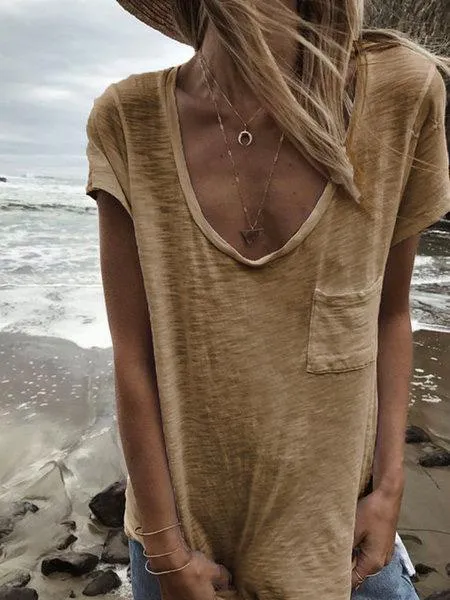 Loose Short Sleeve Plus Size Kintwear T-shirts Tops
