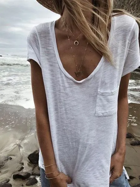 Loose Short Sleeve Plus Size Kintwear T-shirts Tops