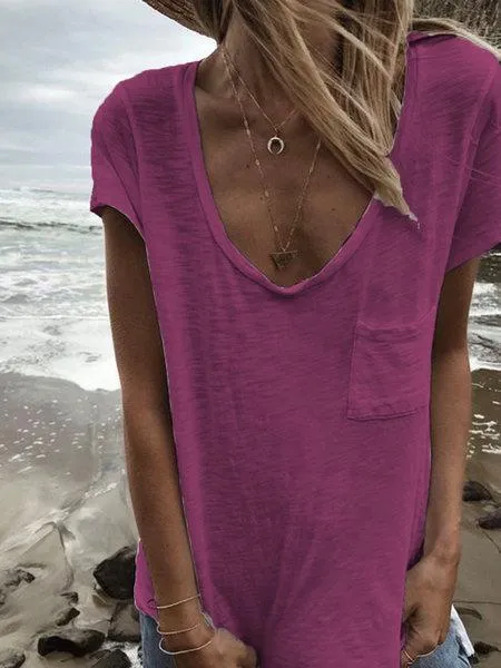 Loose Short Sleeve Plus Size Kintwear T-shirts Tops