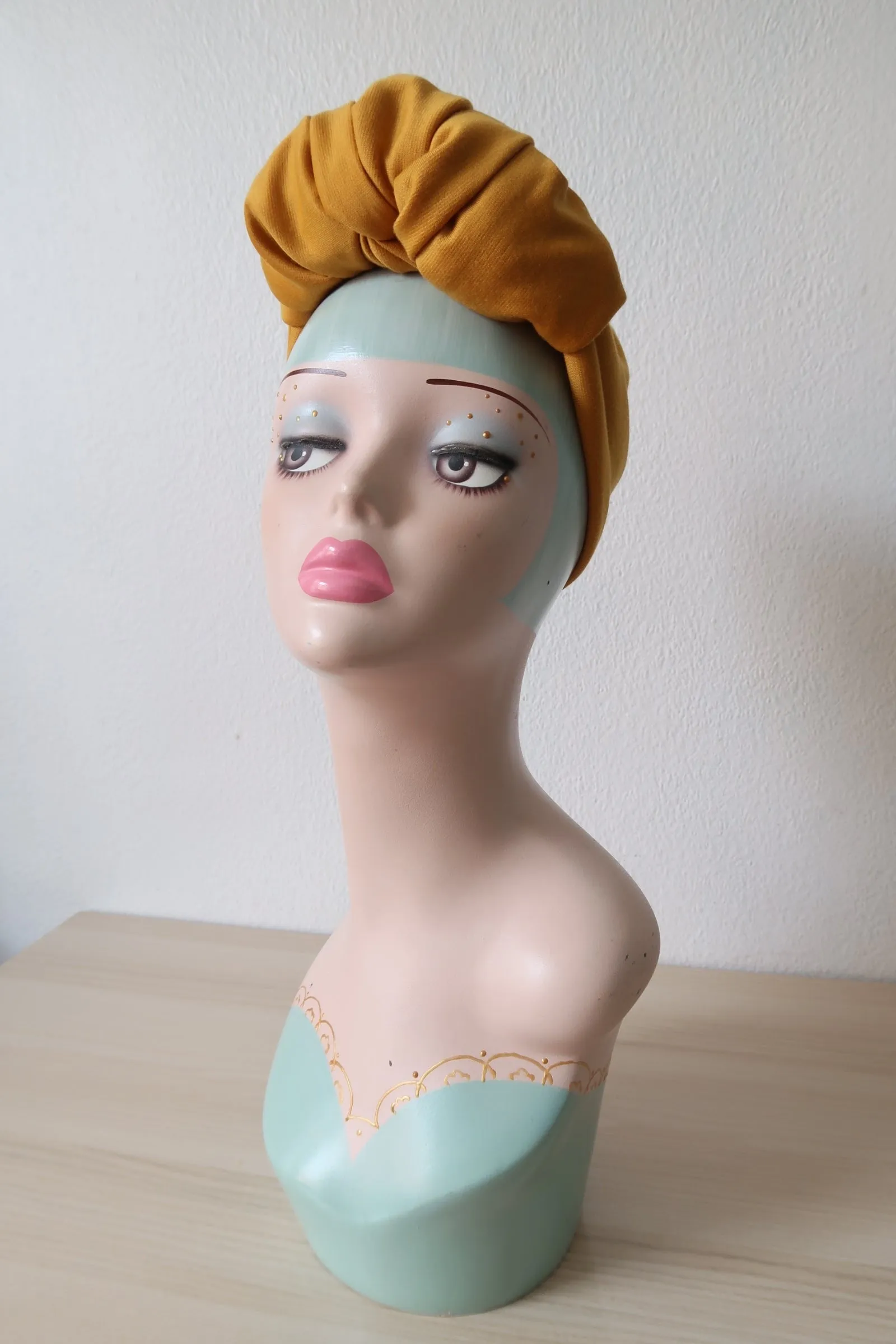 Made To Order: PRINCESS KNOT Vintage Style Pre-tied Headband in in black, white, red, leopard, olive green, mustard, emerald green, light pink, hot pink
