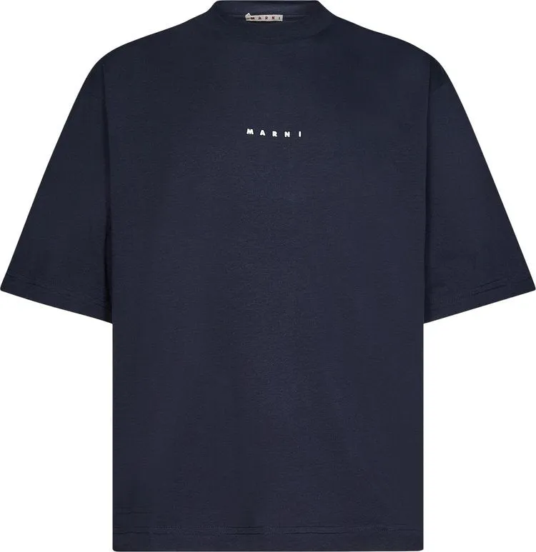 Marni Crewneck Short-Sleeve T-Shirt 'Blue/Black', Blue