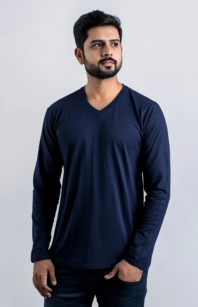 Men's Essential V Neck (Full Sleeves)