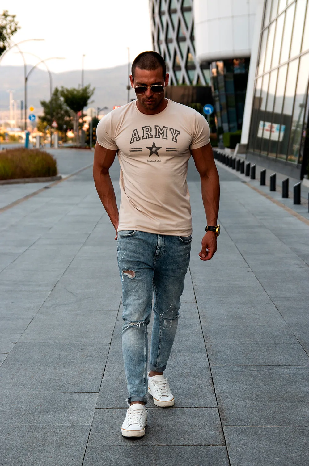 Mens T-shirt Army MD944
