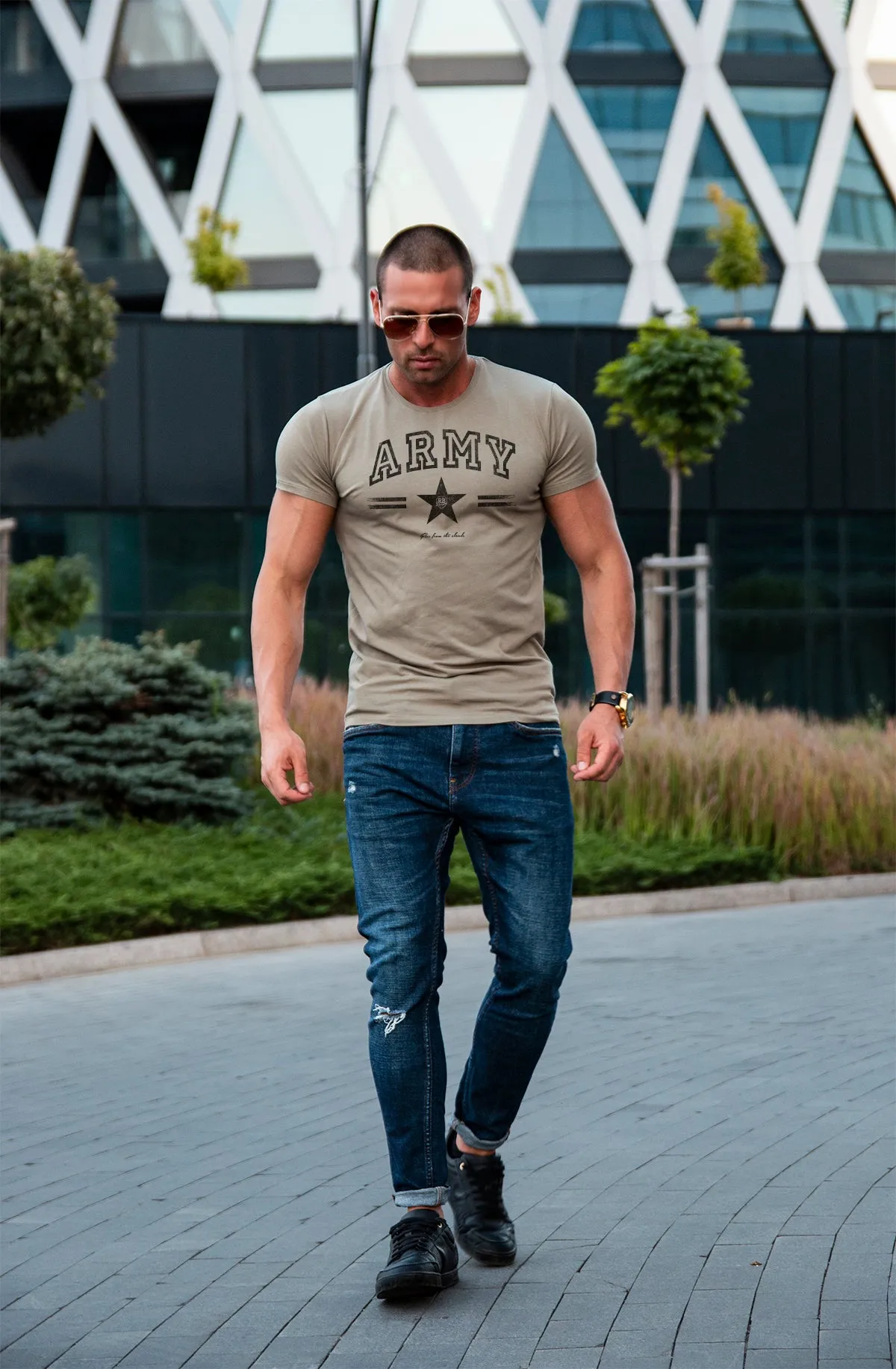 Mens T-shirt Army MD944