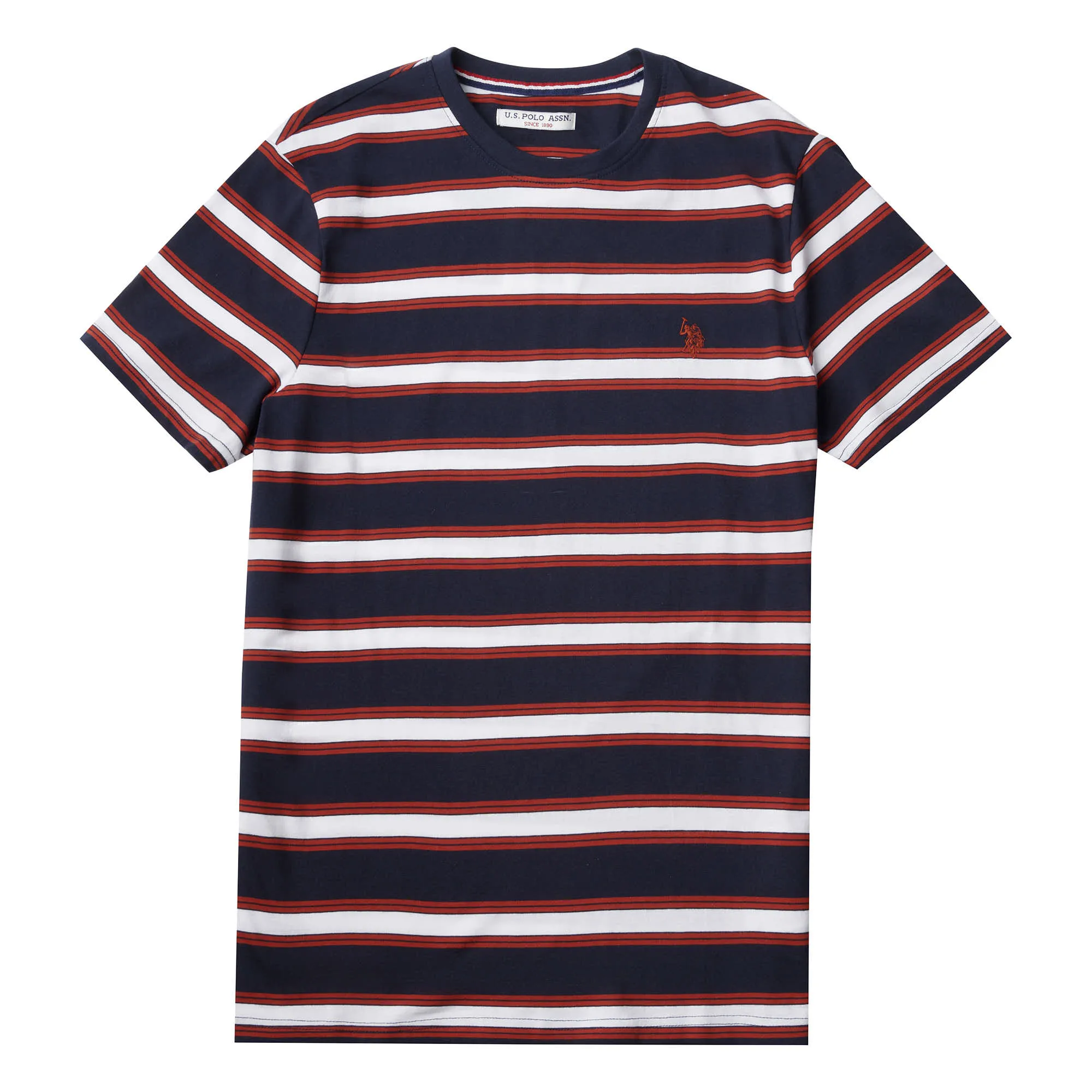 Mens Vintage Stripe T-Shirt in Navy Blue