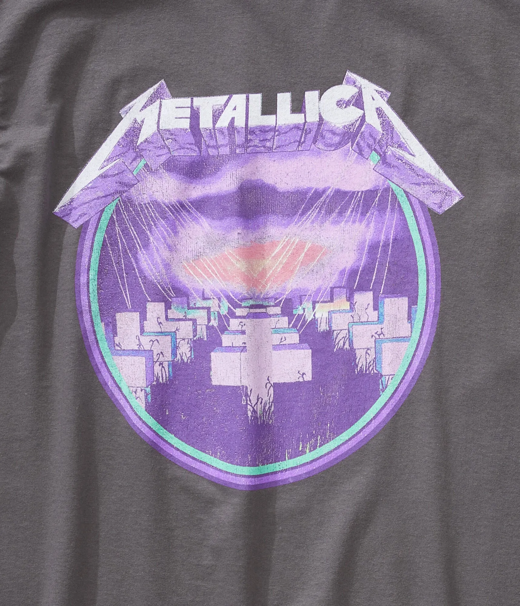 Metallica Graveyard Aeropostale Graphic T-Shirt, Gray