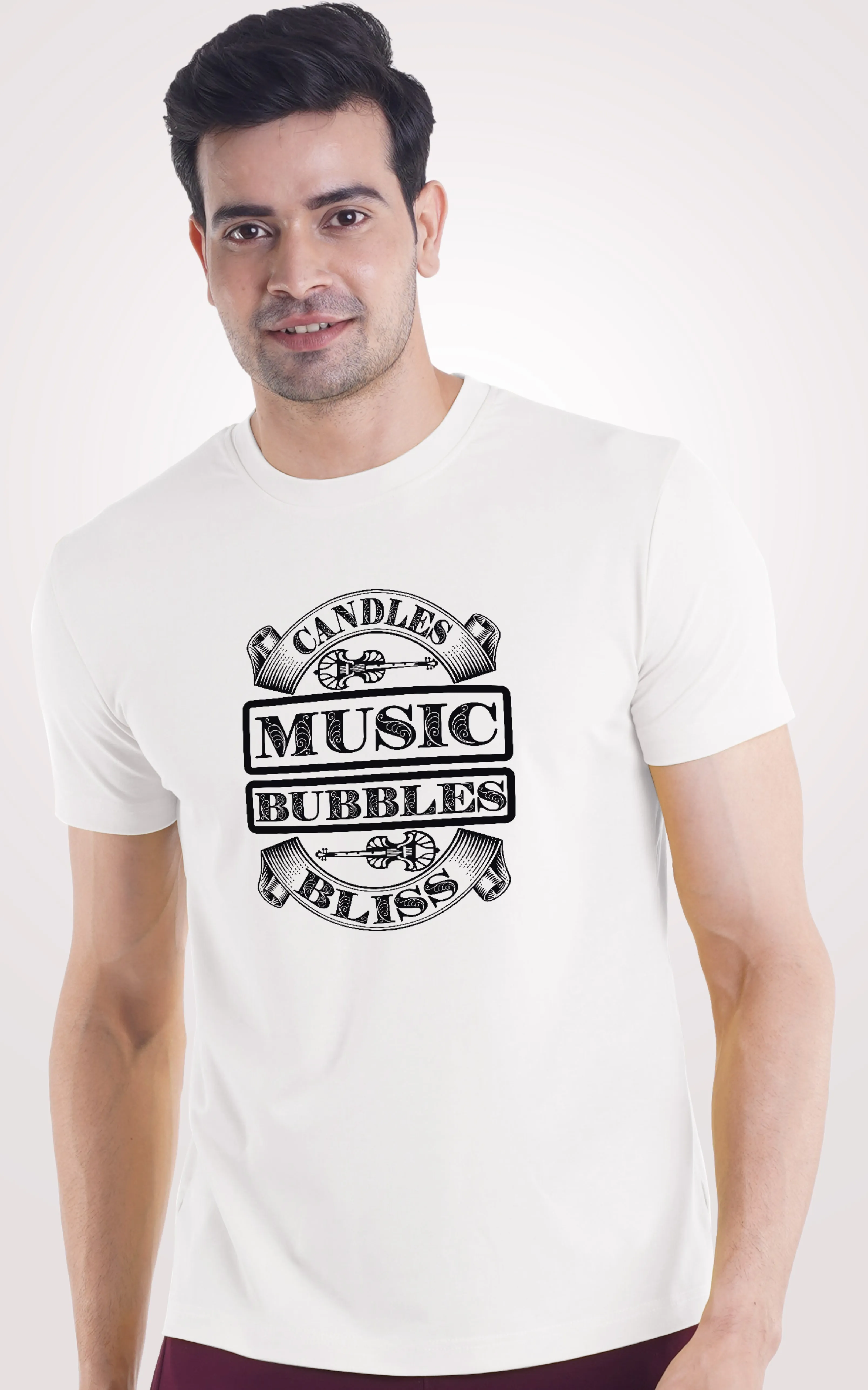 Music Bubbles Half Sleeves T-Shirt