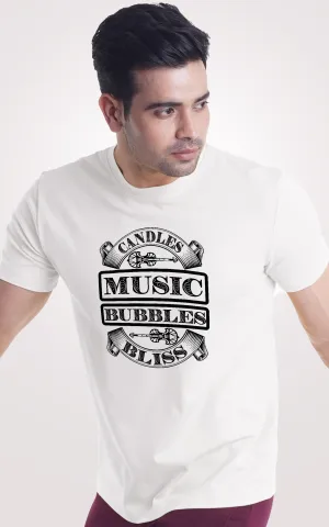 Music Bubbles Half Sleeves T-Shirt