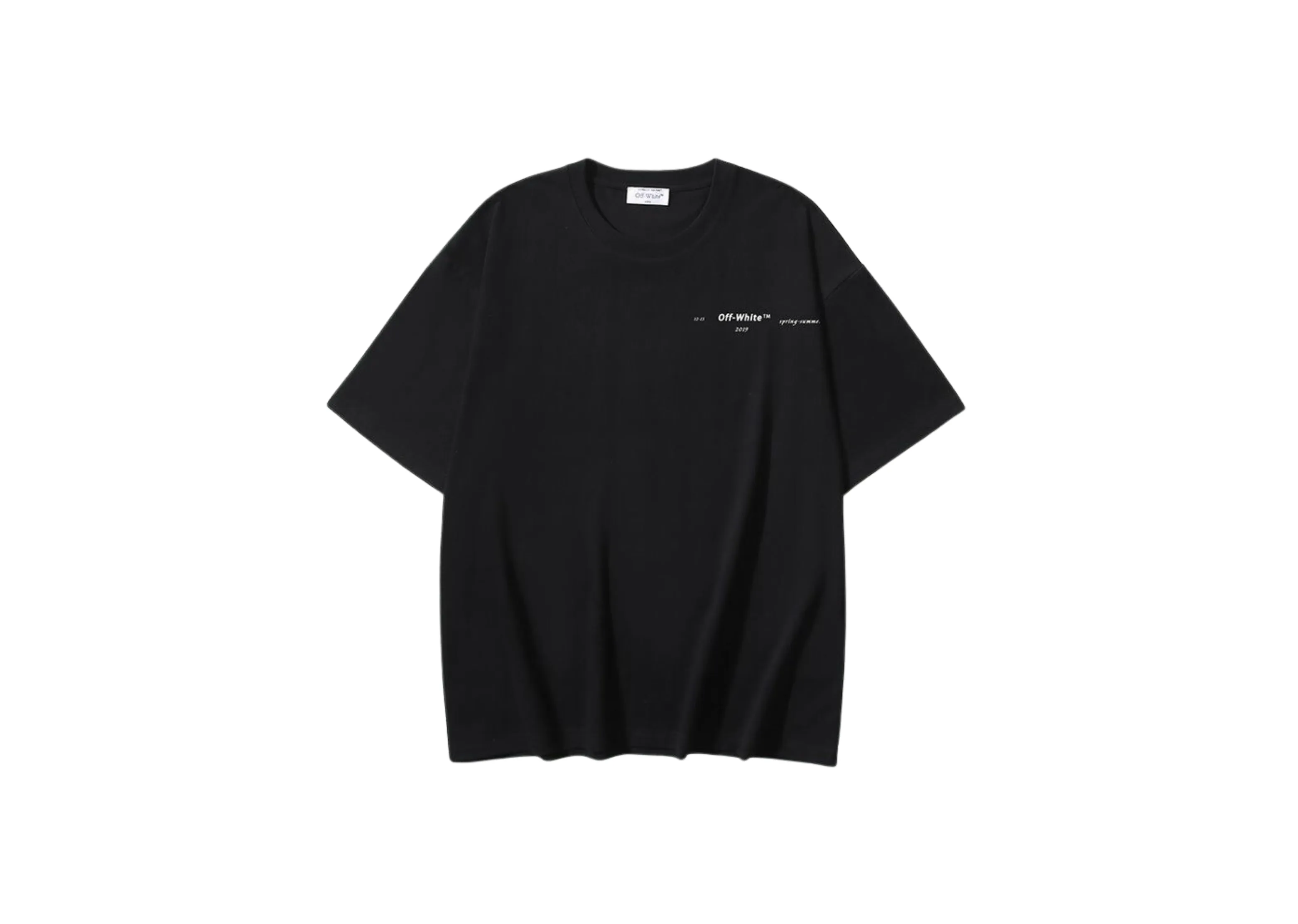 Off-White - Printed Art Paint Black T-Shirt