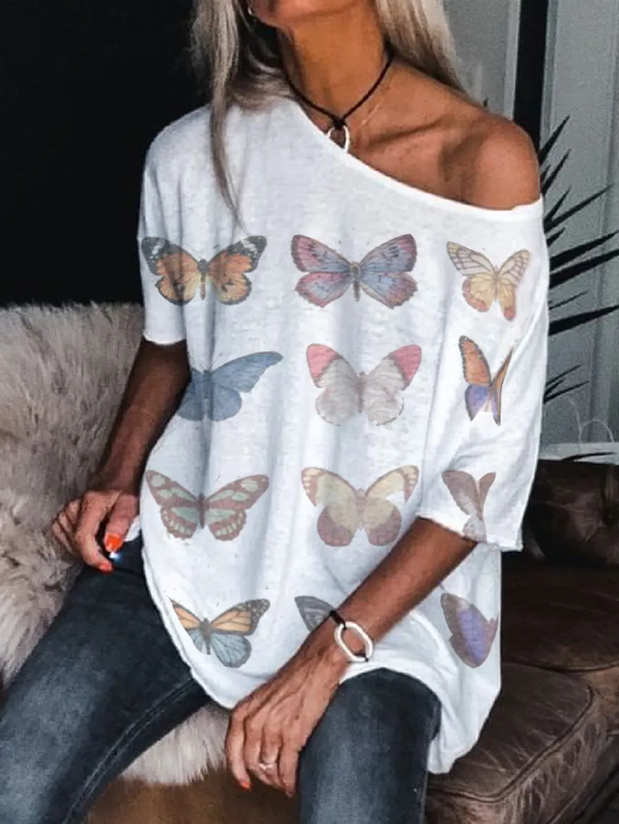 Printed Loose Short Sleeve T-Shirt
