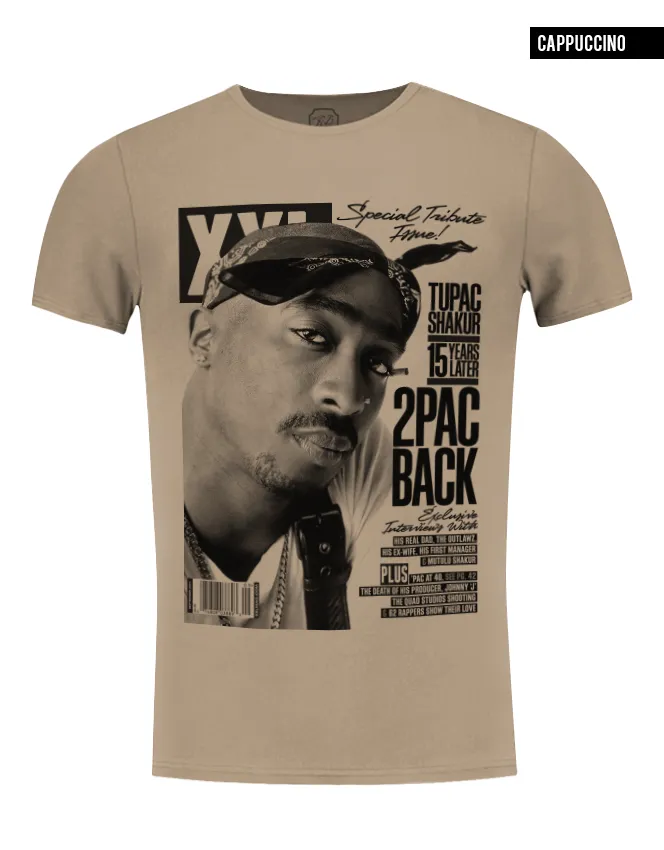 Rare Men's 2pac T-shirt Khaki Gray Beige Hip Hop Graphic Tee / Color Option / MD745