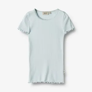 Rib T-Shirt S/S Katie - light blue