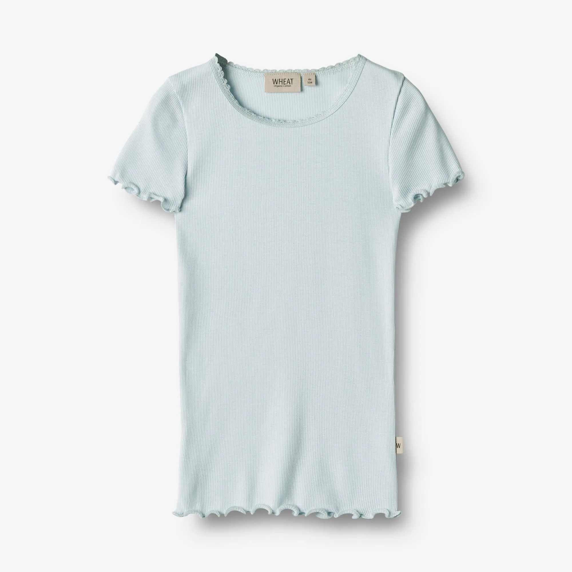 Rib T-Shirt S/S Katie - light blue