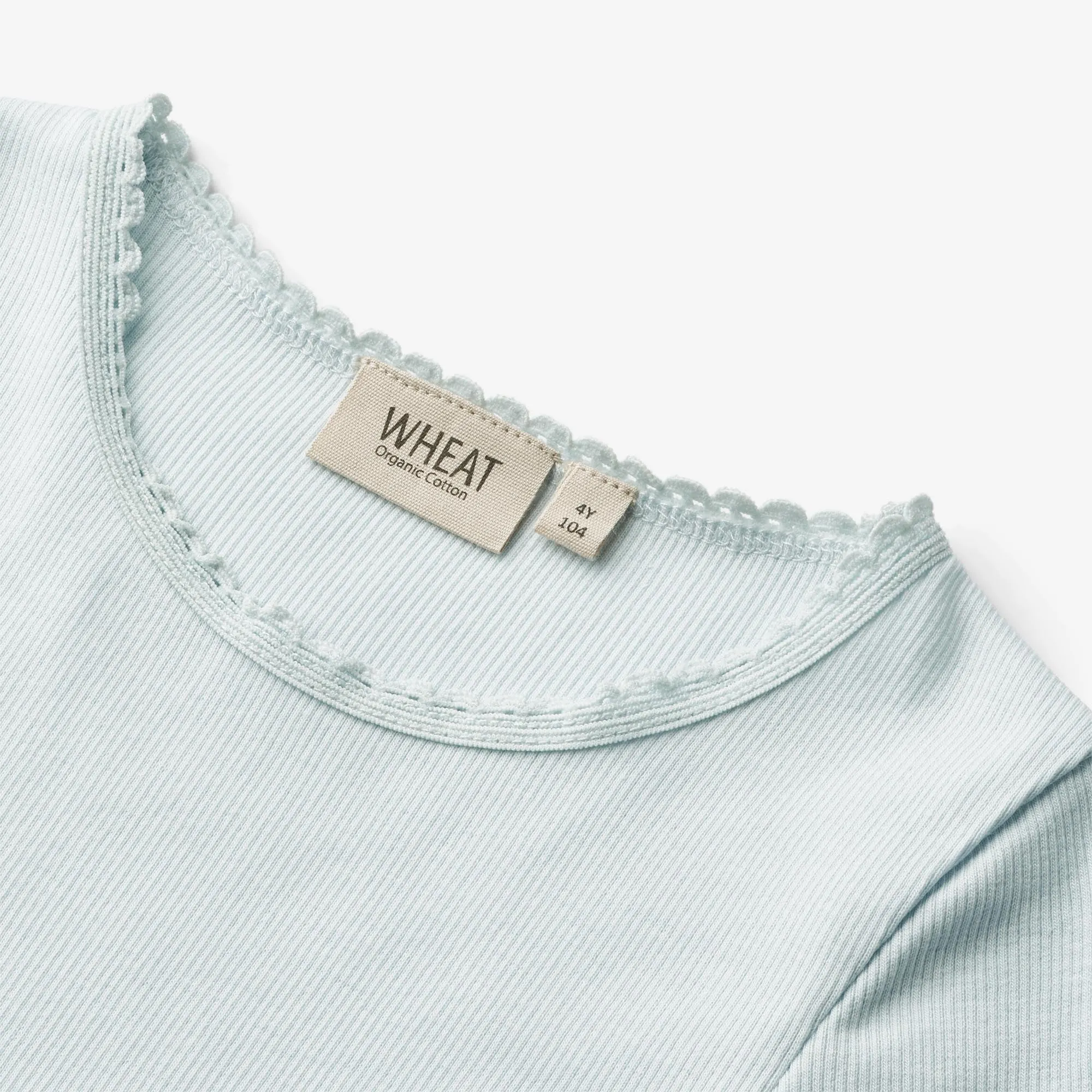Rib T-Shirt S/S Katie - light blue