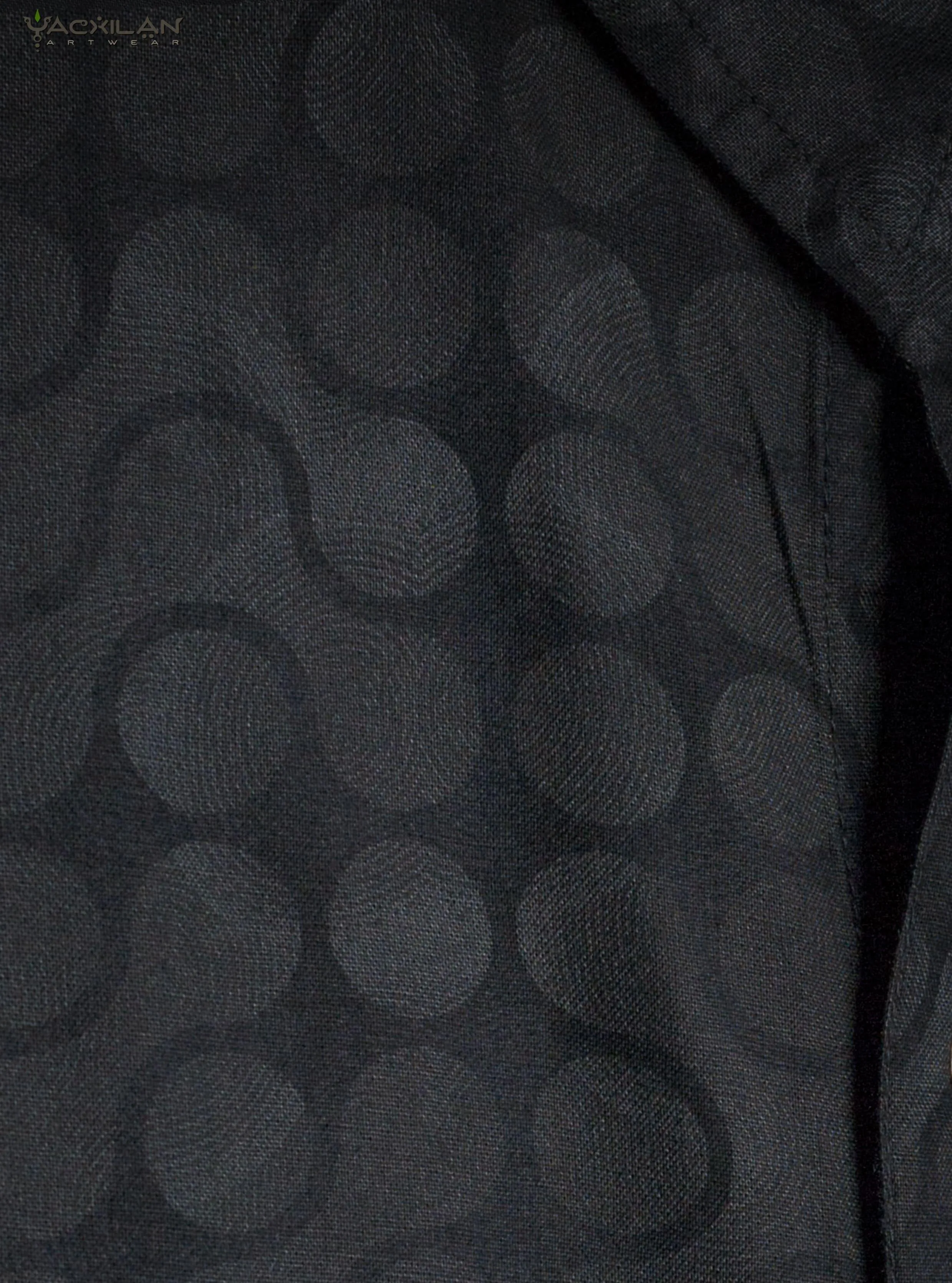 Shirt Men Half Sleeves / Viscose - Grey ORGANIC TETRIS
