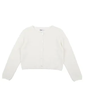White Scalloped Edge Cardigan